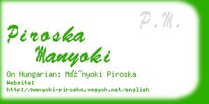 piroska manyoki business card